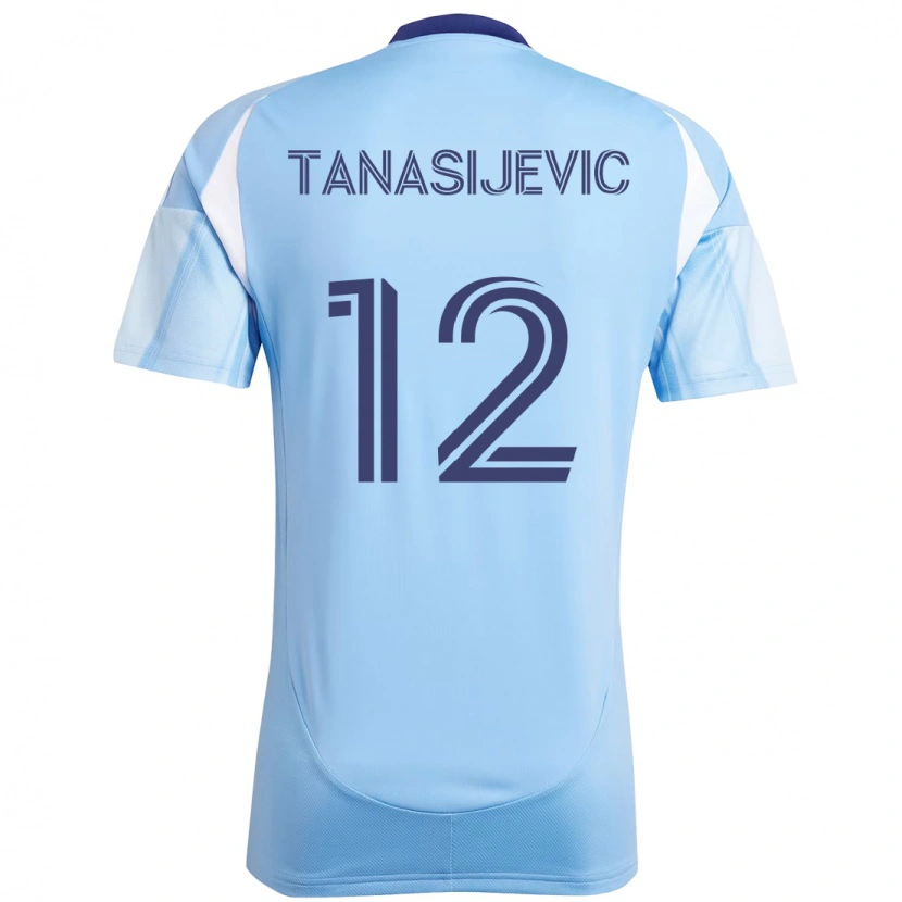 Danxen Hombre Camiseta Strahinja Tanasijević #12 Negro Azul Naranja 1ª Equipación 2025/26 La Camisa
