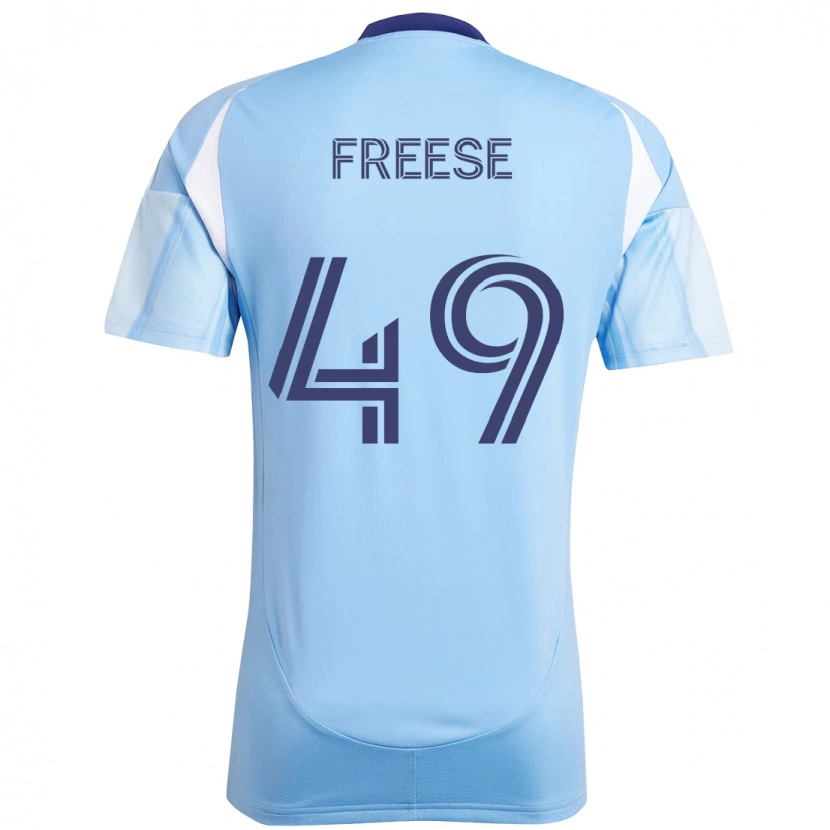 Danxen Hombre Camiseta Matt Freese #49 Negro Azul Naranja 1ª Equipación 2025/26 La Camisa