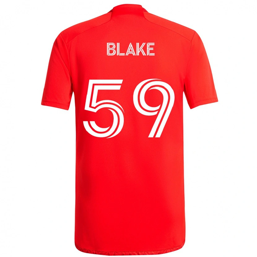 Danxen Hombre Camiseta Romain Blake #59 Rojo Blanco 1ª Equipación 2025/26 La Camisa