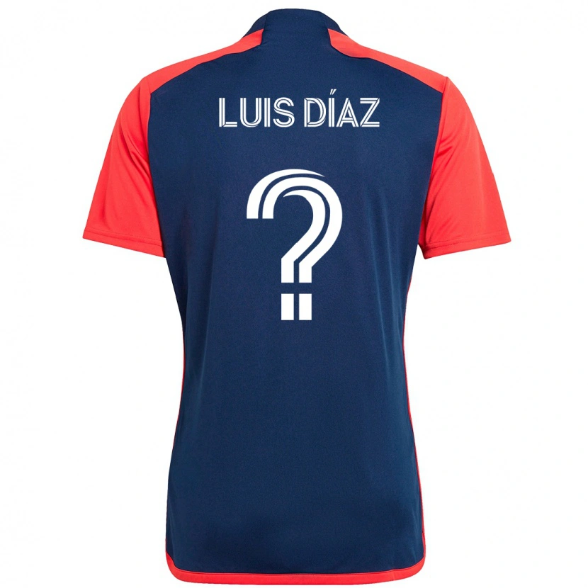 Danxen Hombre Camiseta Luis Díaz #0 Blanco Azul 1ª Equipación 2025/26 La Camisa