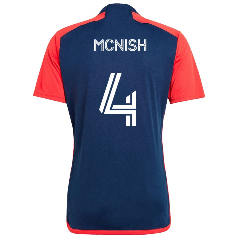 Danxen Hombre Camiseta Sheridan Mcnish #4 Blanco Azul 1ª Equipación 2025/26 La Camisa
