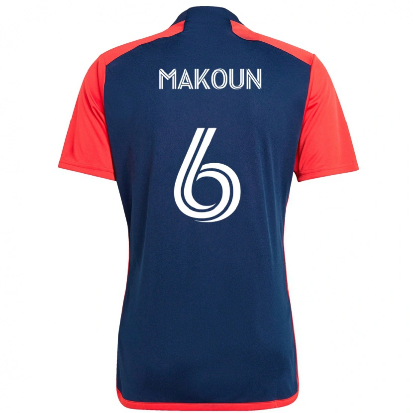 Danxen Hombre Camiseta Christian Makoun #6 Blanco Azul 1ª Equipación 2025/26 La Camisa