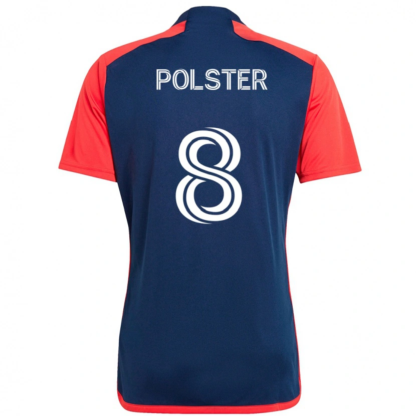 Danxen Hombre Camiseta Matt Polster #8 Blanco Azul 1ª Equipación 2025/26 La Camisa