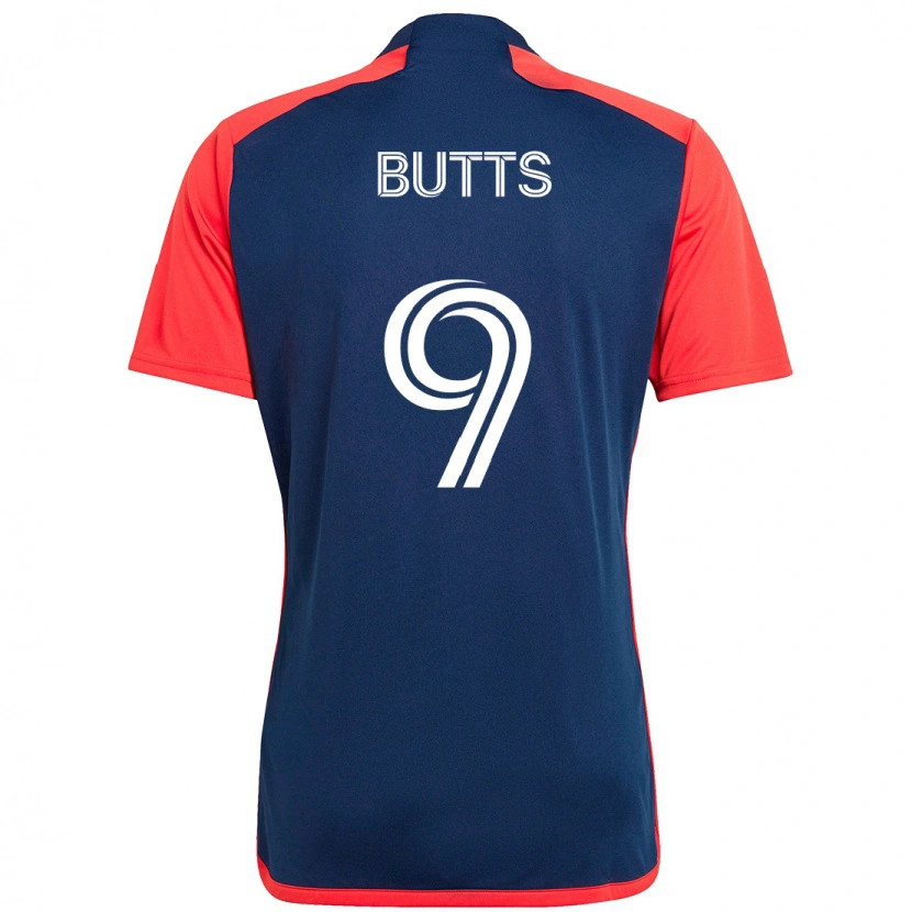 Danxen Hombre Camiseta Liam Butts #9 Blanco Azul 1ª Equipación 2025/26 La Camisa