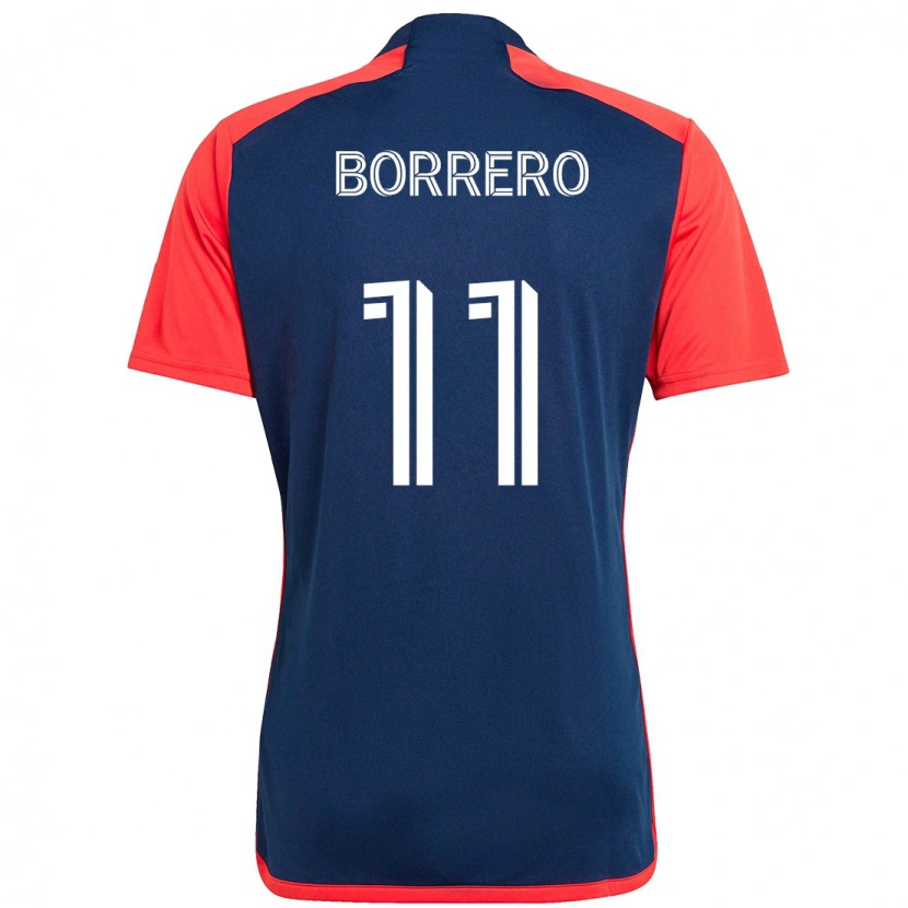 Danxen Hombre Camiseta Dylan Borrero #11 Blanco Azul 1ª Equipación 2025/26 La Camisa