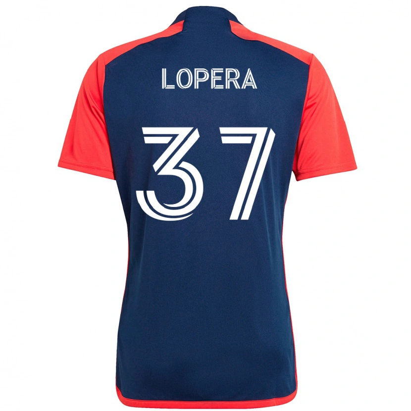 Danxen Hombre Camiseta Steban Lopera #37 Blanco Azul 1ª Equipación 2025/26 La Camisa