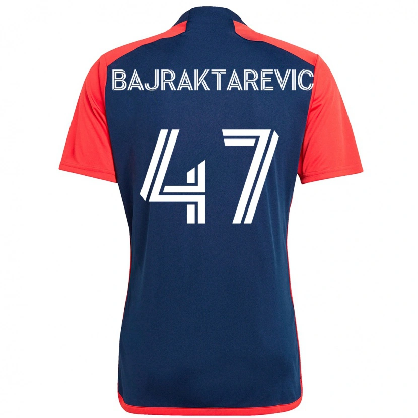 Danxen Hombre Camiseta Esmir Bajraktarevic #47 Blanco Azul 1ª Equipación 2025/26 La Camisa