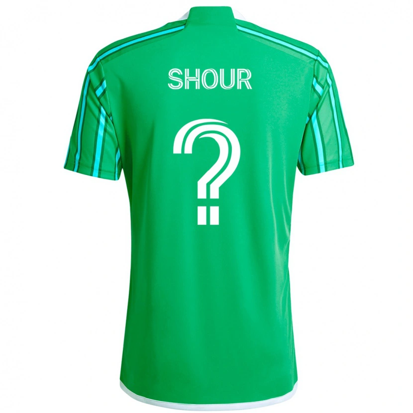 Danxen Hombre Camiseta Mohammed Shour #0 Verde Blanco 1ª Equipación 2025/26 La Camisa
