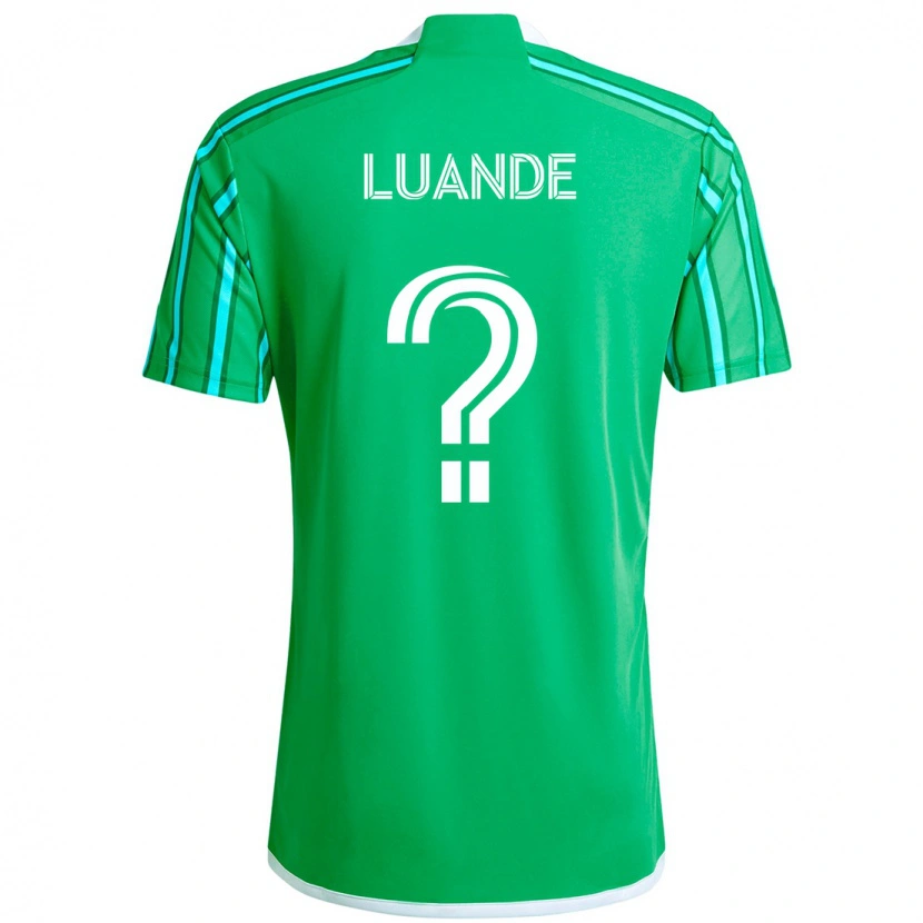 Danxen Hombre Camiseta Michael Luande #0 Verde Blanco 1ª Equipación 2025/26 La Camisa
