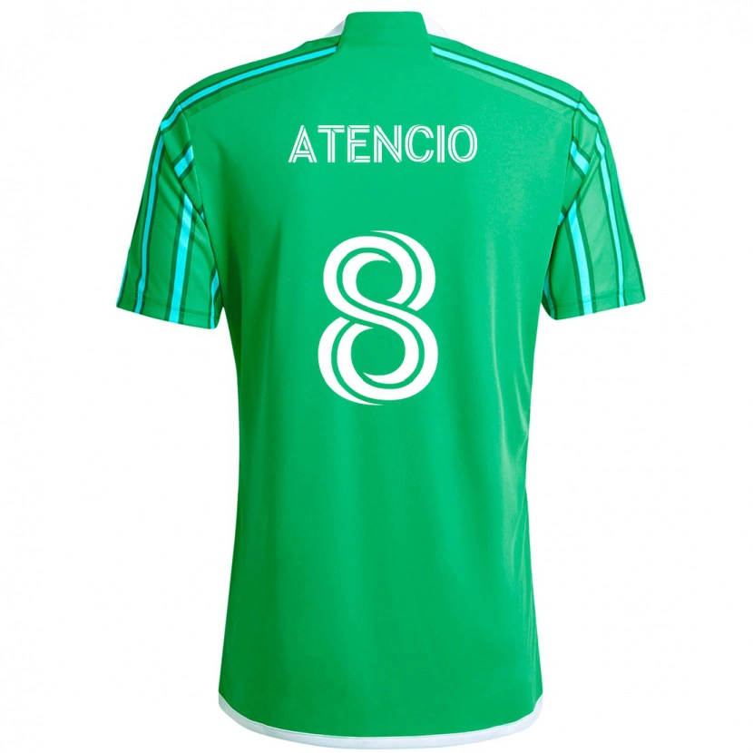Danxen Hombre Camiseta Josh Atencio #8 Verde Blanco 1ª Equipación 2025/26 La Camisa