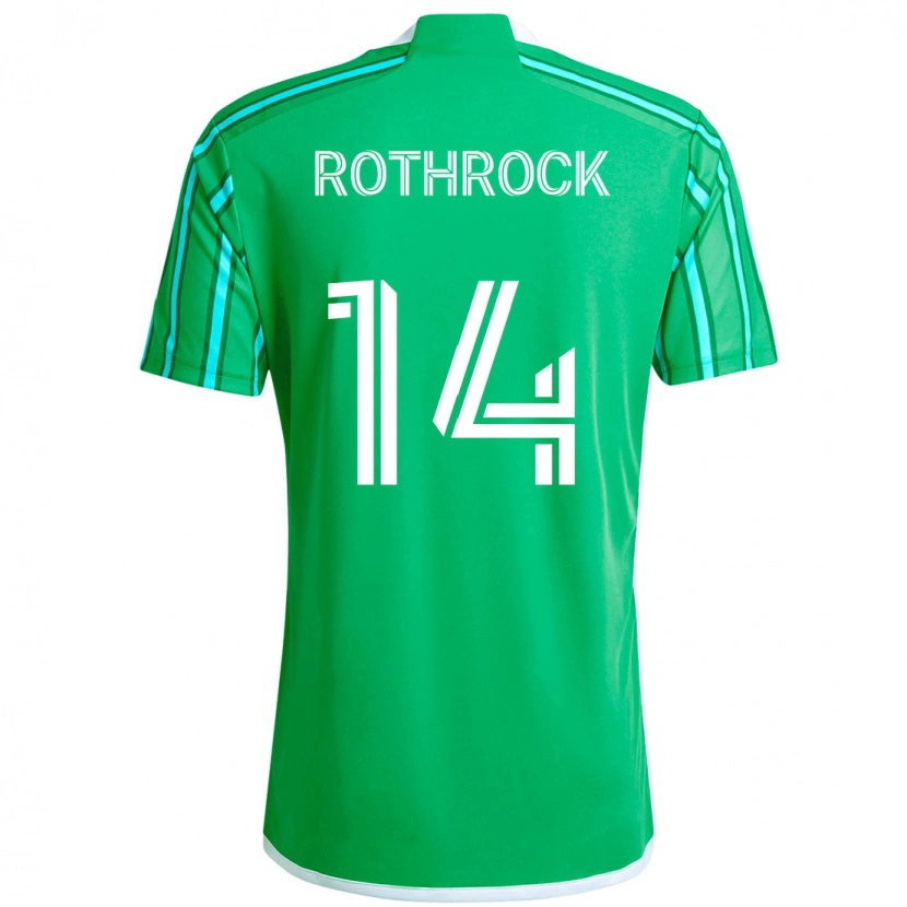 Danxen Hombre Camiseta Paul Rothrock #14 Verde Blanco 1ª Equipación 2025/26 La Camisa