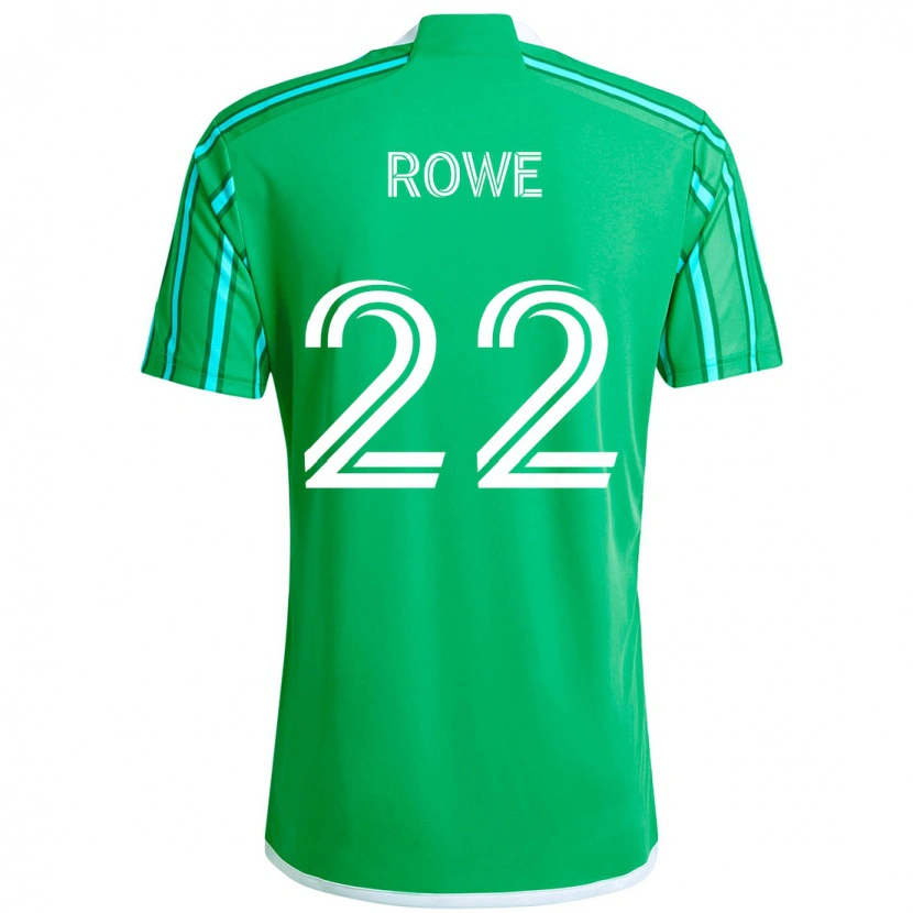 Danxen Hombre Camiseta Kelyn Rowe #22 Verde Blanco 1ª Equipación 2025/26 La Camisa
