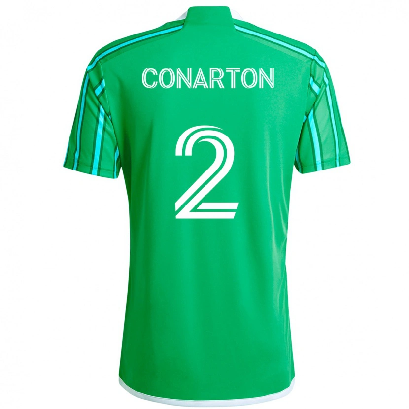Danxen Hombre Camiseta Alyssa Conarton #2 Verde Blanco 1ª Equipación 2025/26 La Camisa