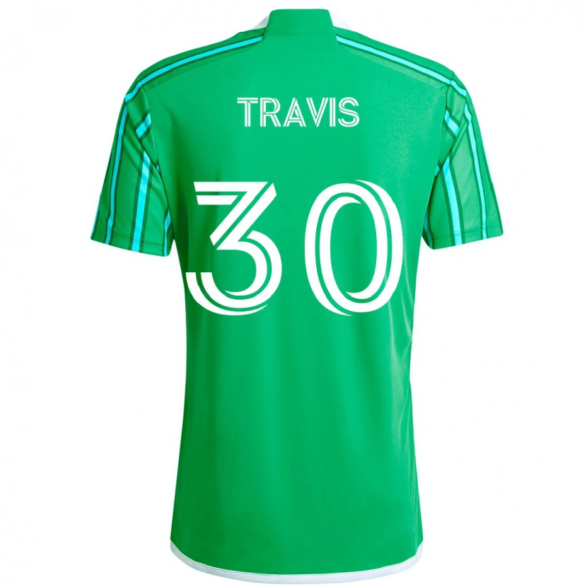 Danxen Hombre Camiseta Riley Travis #30 Verde Blanco 1ª Equipación 2025/26 La Camisa