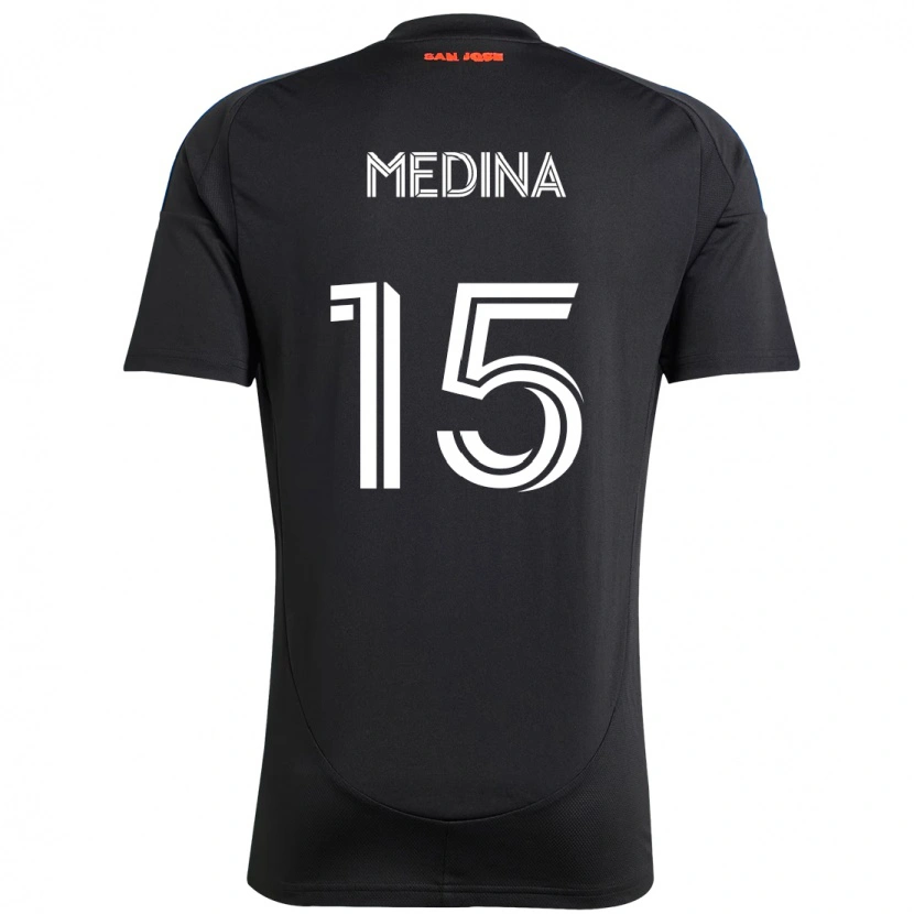 Danxen Hombre Camiseta Cruz Medina #15 Blanco Rojo 1ª Equipación 2025/26 La Camisa