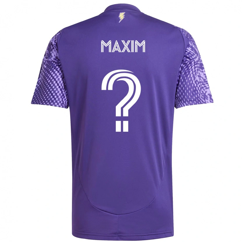 Danxen Hombre Camiseta Luca Maxim #0 Morado Blanco 1ª Equipación 2025/26 La Camisa