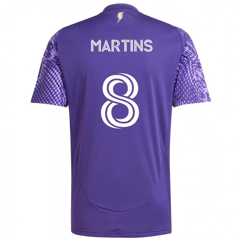 Danxen Hombre Camiseta Felipe Martins #8 Blanco Morado 1ª Equipación 2025/26 La Camisa