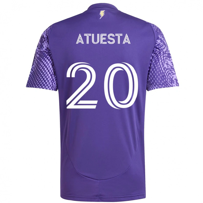Danxen Hombre Camiseta Eduard Atuesta #20 Blanco Morado 1ª Equipación 2025/26 La Camisa