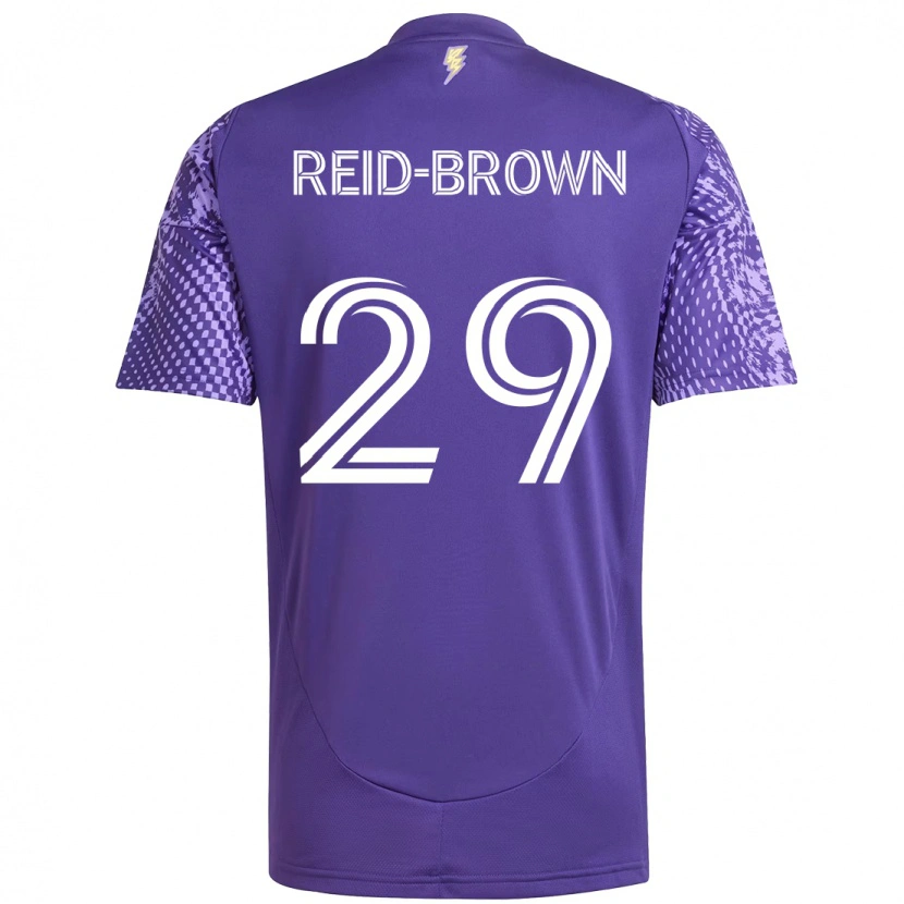 Danxen Hombre Camiseta Tahir Reid-Brown #29 Blanco Morado 1ª Equipación 2025/26 La Camisa