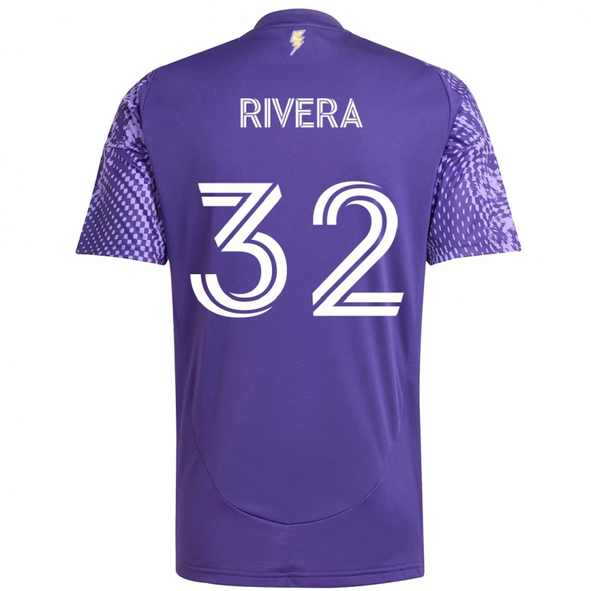 Danxen Hombre Camiseta Wilfredo Rivera #32 Blanco Morado 1ª Equipación 2025/26 La Camisa