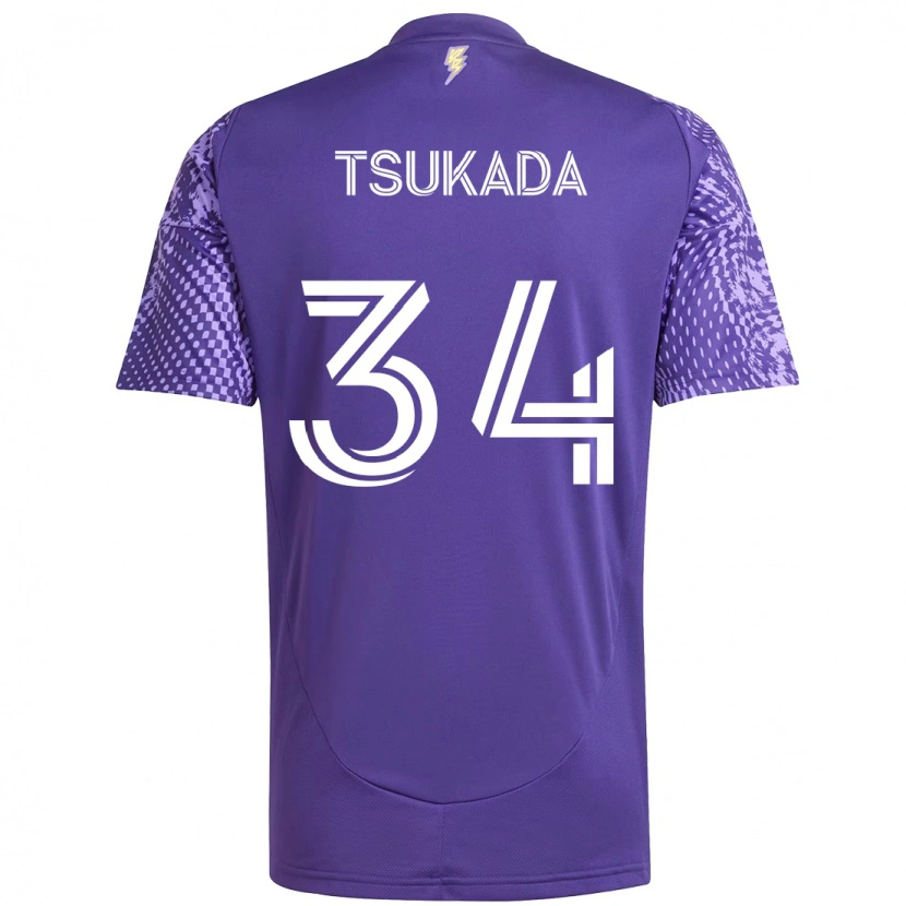 Danxen Hombre Camiseta Yutaro Tsukada #34 Blanco Morado 1ª Equipación 2025/26 La Camisa