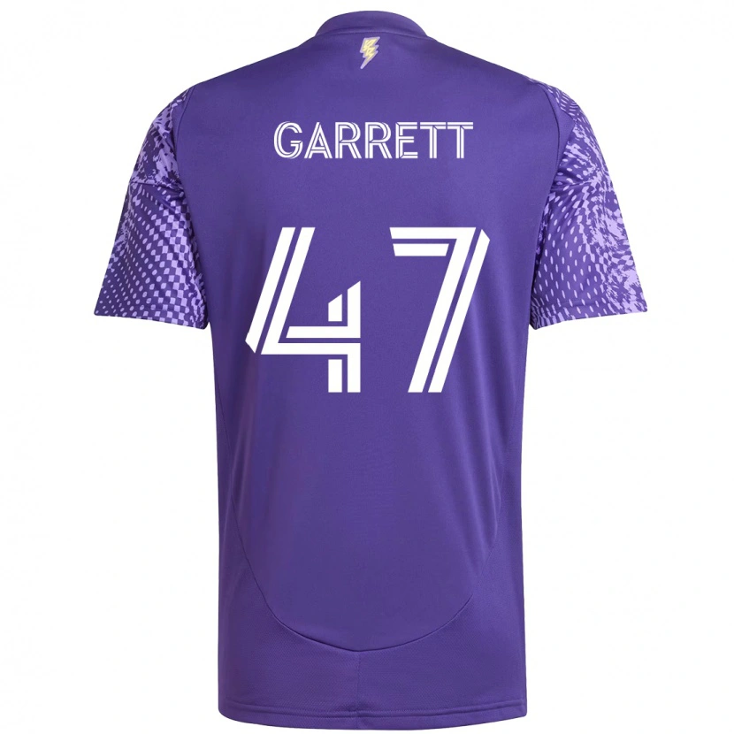 Danxen Hombre Camiseta Ian Garrett #47 Blanco Morado 1ª Equipación 2025/26 La Camisa