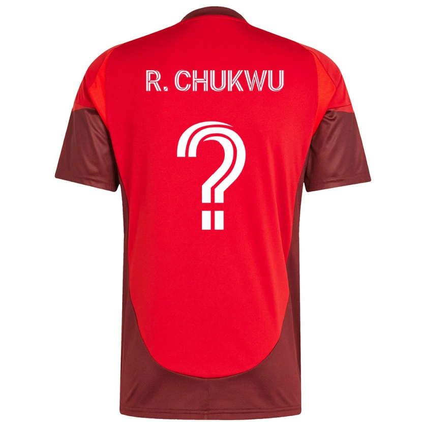Danxen Hombre Camiseta Richard Chukwu #0 Blanco Rojo 1ª Equipación 2025/26 La Camisa
