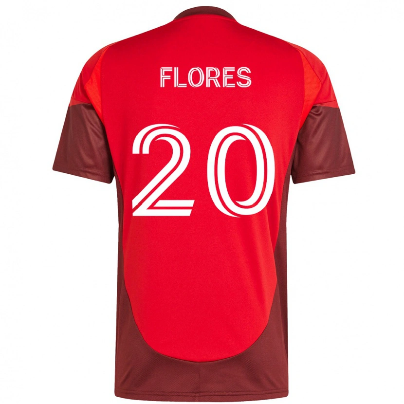 Danxen Hombre Camiseta Deybi Flores #20 Blanco Rojo 1ª Equipación 2025/26 La Camisa