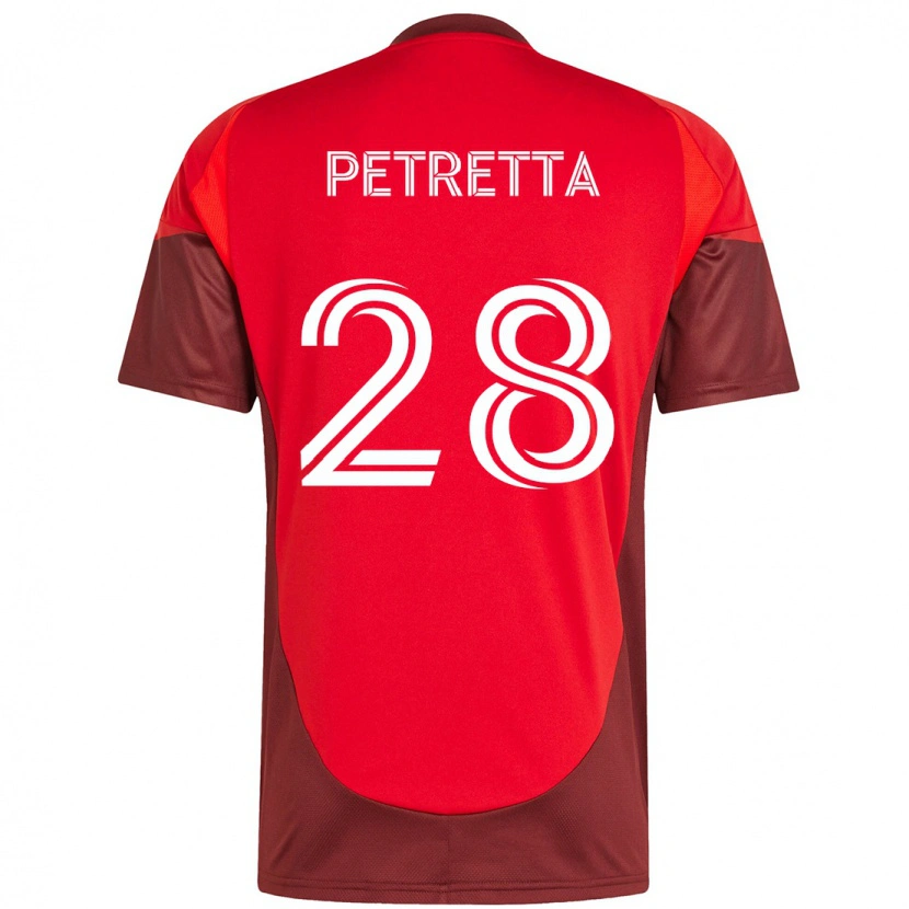 Danxen Hombre Camiseta Raoul Petretta #28 Rojo Blanco 1ª Equipación 2025/26 La Camisa