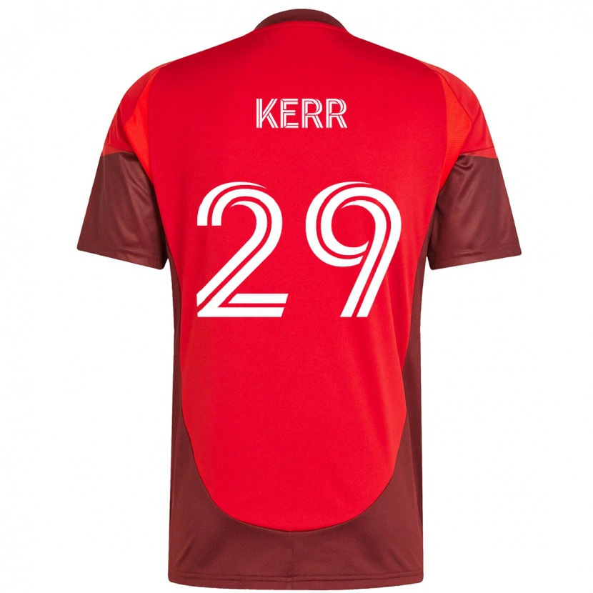 Danxen Hombre Camiseta Deandre Kerr #29 Rojo Blanco 1ª Equipación 2025/26 La Camisa