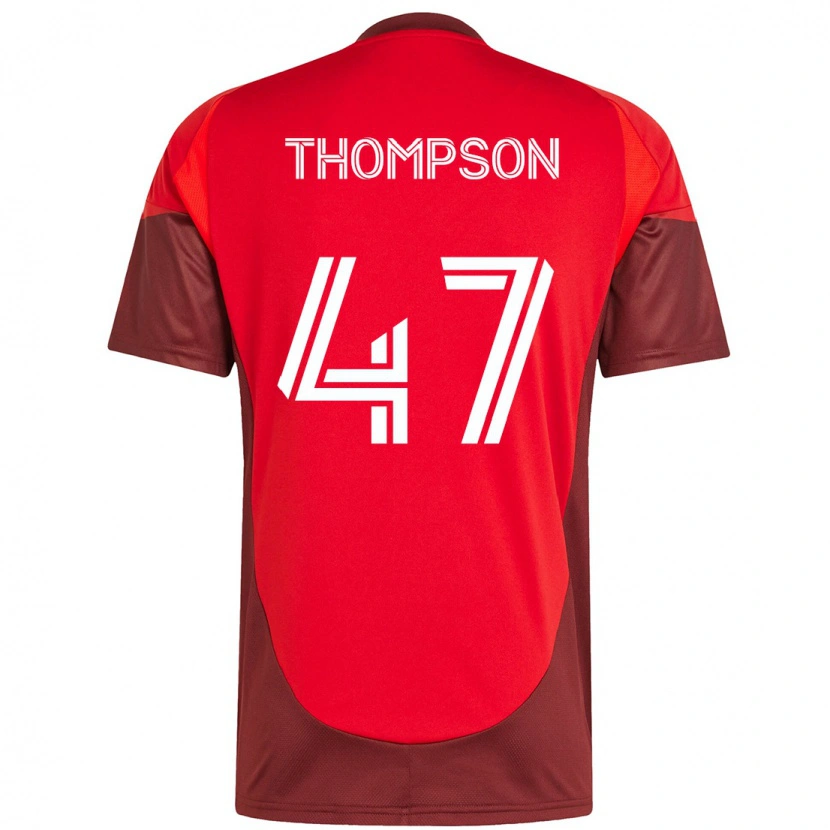 Danxen Hombre Camiseta Kosi Thompson #47 Blanco Rojo 1ª Equipación 2025/26 La Camisa