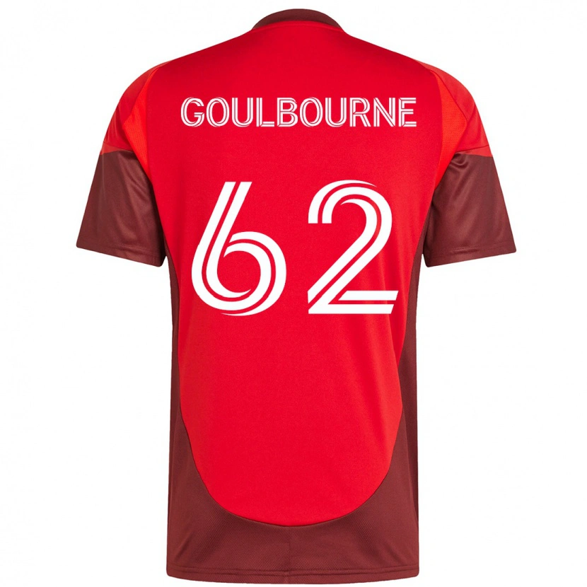 Danxen Hombre Camiseta Rohan Goulbourne #62 Blanco Rojo 1ª Equipación 2025/26 La Camisa