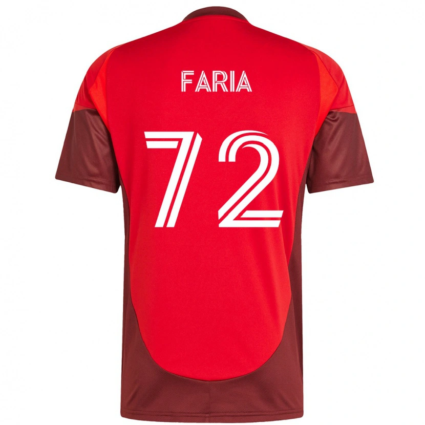 Danxen Hombre Camiseta Jordan Faria #72 Blanco Rojo 1ª Equipación 2025/26 La Camisa