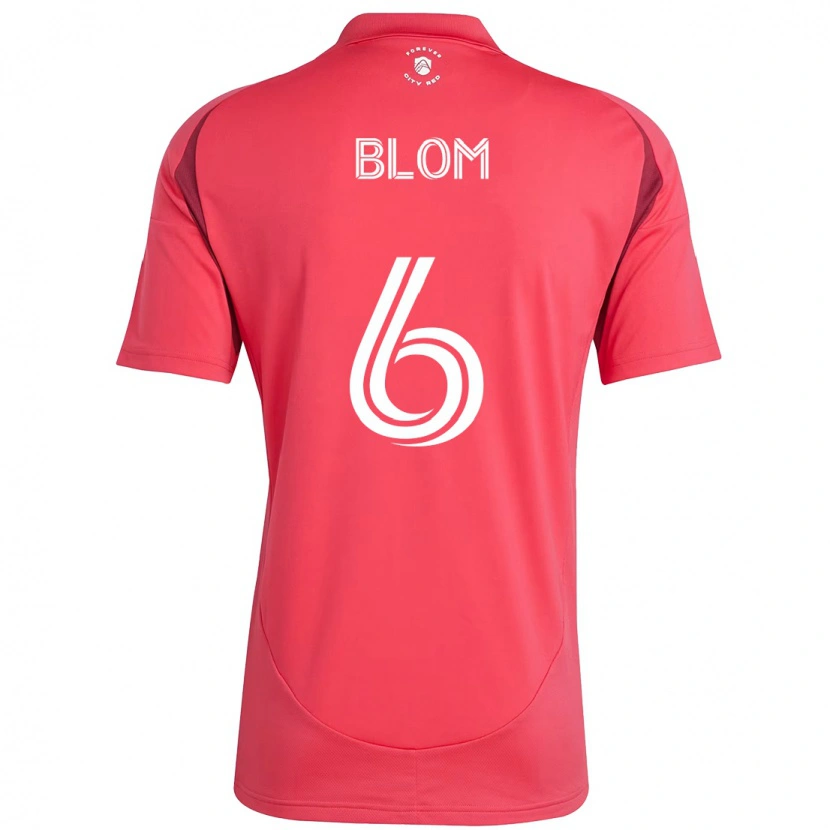 Danxen Hombre Camiseta Njabulo Blom #6 Blanco Magenta 1ª Equipación 2025/26 La Camisa