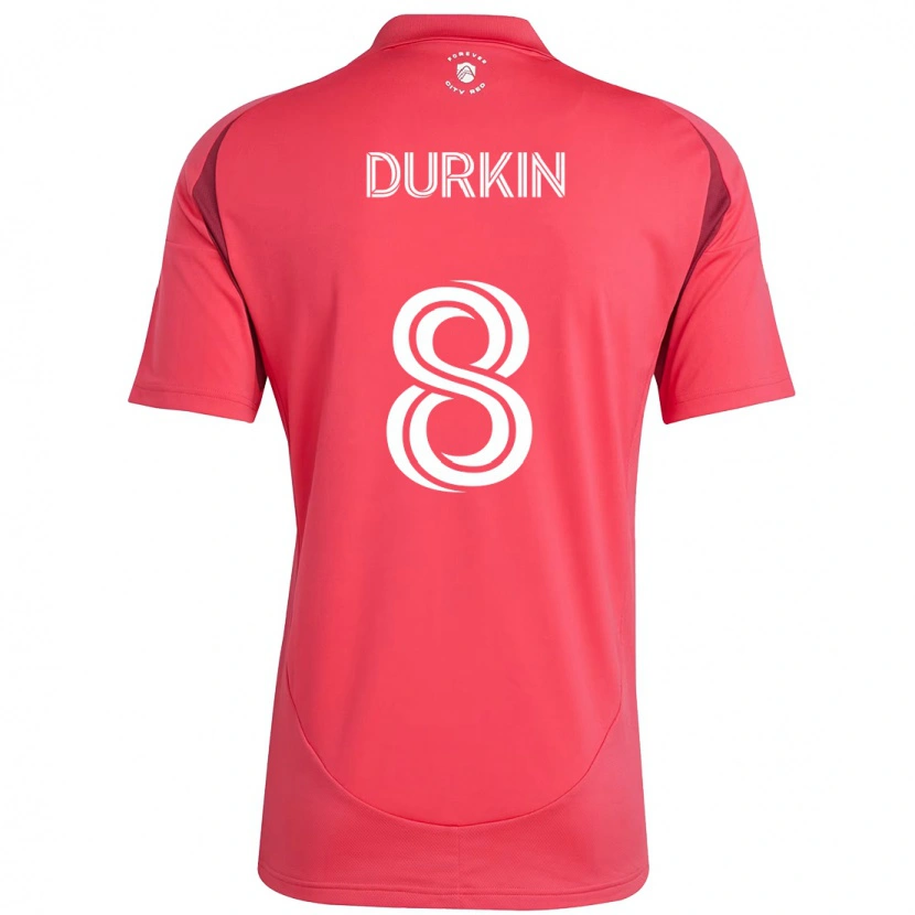 Danxen Hombre Camiseta Chris Durkin #8 Blanco Magenta 1ª Equipación 2025/26 La Camisa