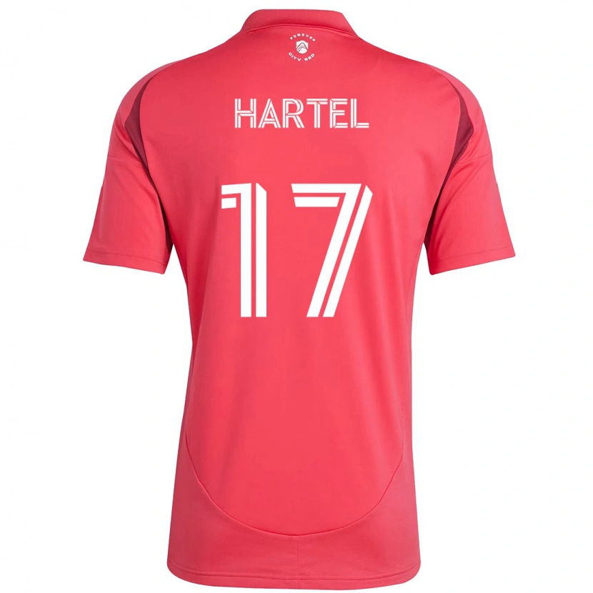 Danxen Hombre Camiseta Marcel Hartel #17 Blanco Magenta 1ª Equipación 2025/26 La Camisa