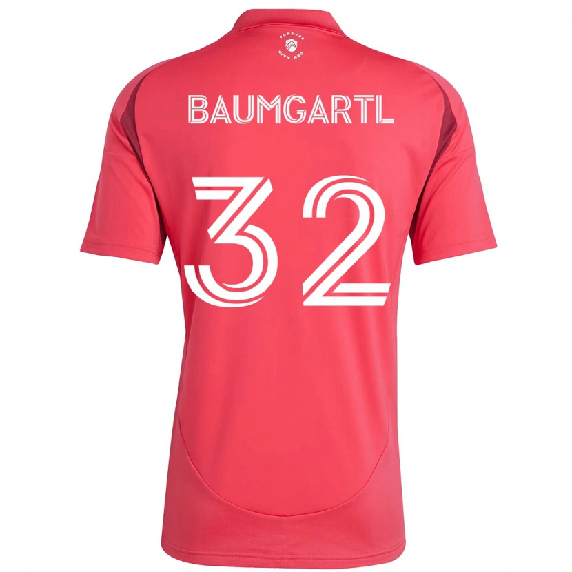 Danxen Hombre Camiseta Timo Baumgartl #32 Blanco Magenta 1ª Equipación 2025/26 La Camisa