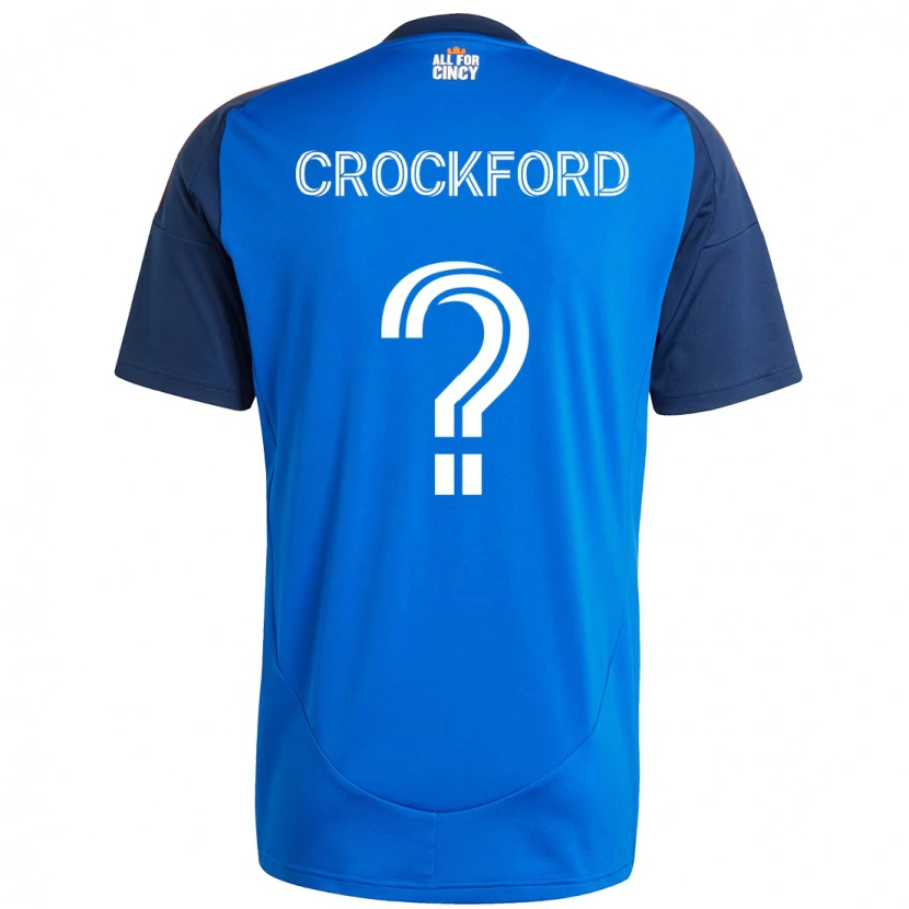 Danxen Hombre Camiseta Nate Crockford #0 Blanco Azul Naranja 1ª Equipación 2025/26 La Camisa
