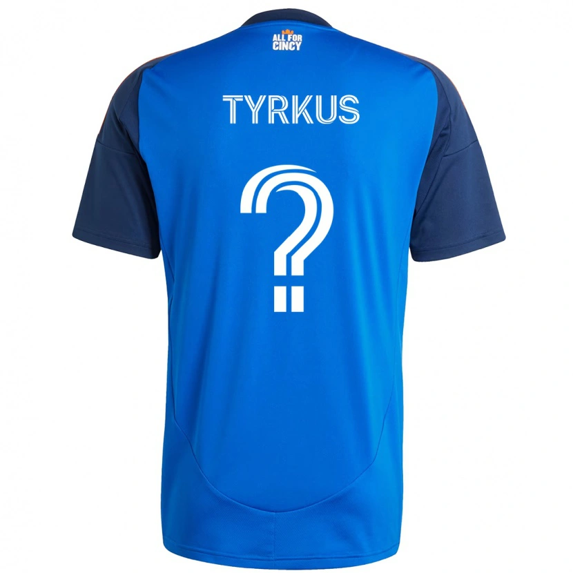 Danxen Hombre Camiseta Illia Tyrkus #0 Blanco Azul Naranja 1ª Equipación 2025/26 La Camisa