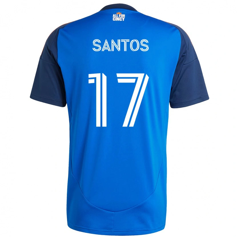 Danxen Hombre Camiseta Sergio Santos #17 Blanco Azul Naranja 1ª Equipación 2025/26 La Camisa