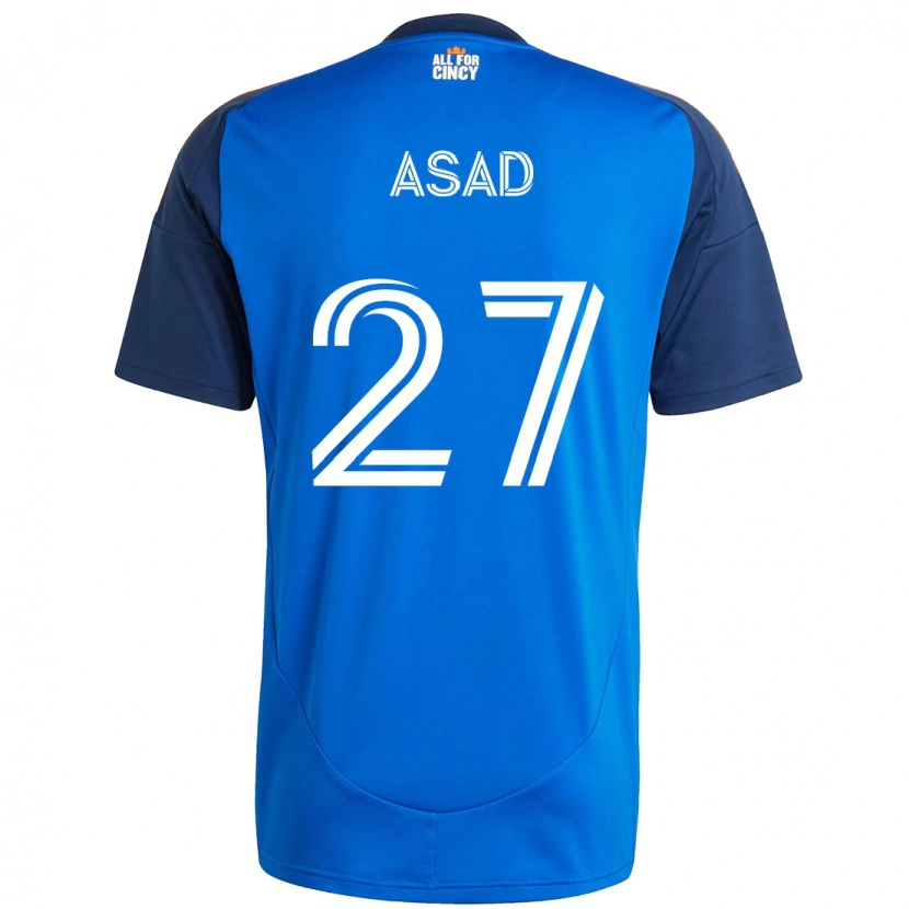 Danxen Hombre Camiseta Yamil Asad #27 Blanco Azul Naranja 1ª Equipación 2025/26 La Camisa