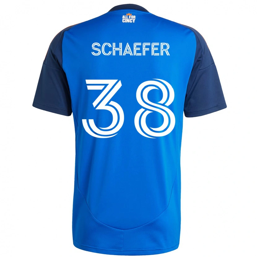 Danxen Hombre Camiseta Brian Schaefer #38 Blanco Azul Naranja 1ª Equipación 2025/26 La Camisa