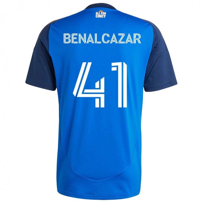 Danxen Hombre Camiseta Nico Benalcázar #41 Blanco Azul Naranja 1ª Equipación 2025/26 La Camisa