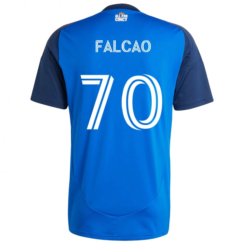 Danxen Hombre Camiseta Kiano Falcao #70 Blanco Azul Naranja 1ª Equipación 2025/26 La Camisa