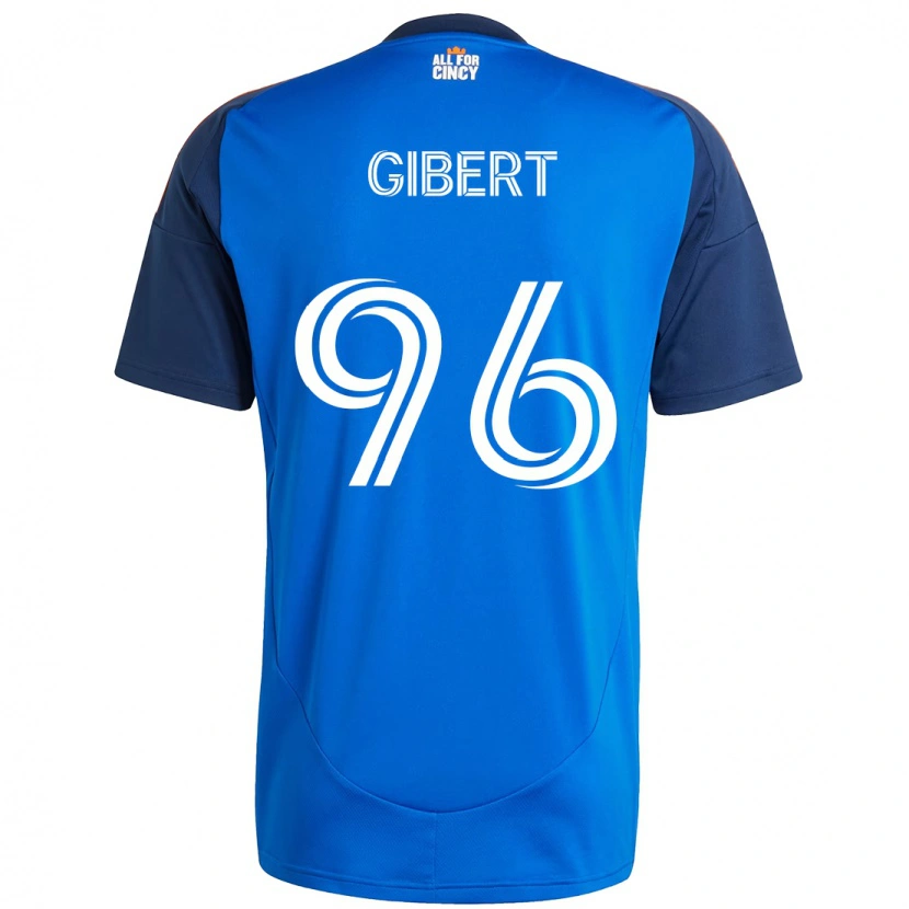 Danxen Hombre Camiseta Gaël Gibert #96 Blanco Azul Naranja 1ª Equipación 2025/26 La Camisa