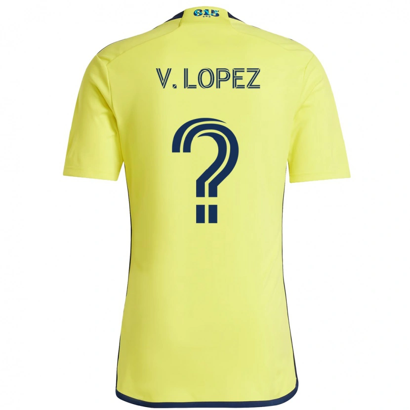 Danxen Hombre Camiseta Alejandro Velazquez-Lopez #0 Azul Marino Amarillo 1ª Equipación 2025/26 La Camisa