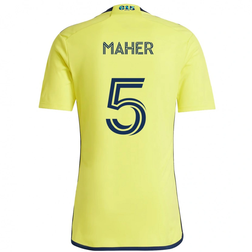 Danxen Hombre Camiseta Jack Maher #5 Azul Marino Amarillo 1ª Equipación 2025/26 La Camisa