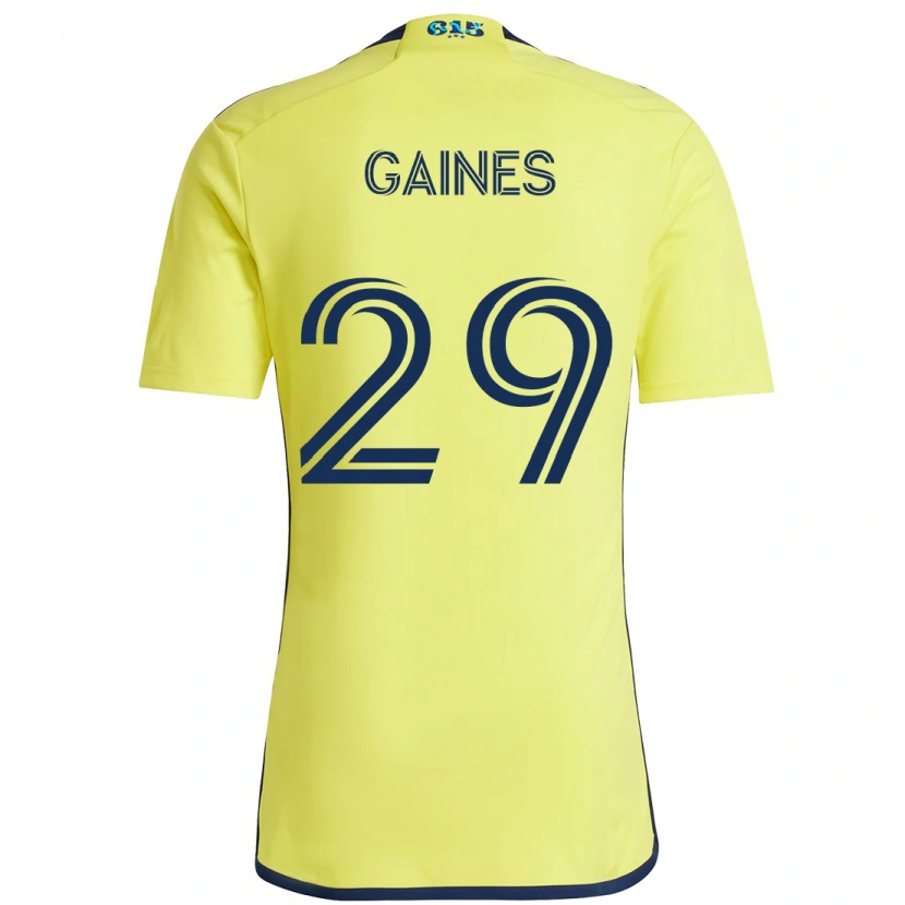 Danxen Hombre Camiseta Julian Gaines #29 Azul Marino Amarillo 1ª Equipación 2025/26 La Camisa