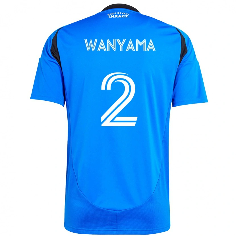 Danxen Hombre Camiseta Victor Wanyama #2 Azul Oscuro Negro 1ª Equipación 2025/26 La Camisa