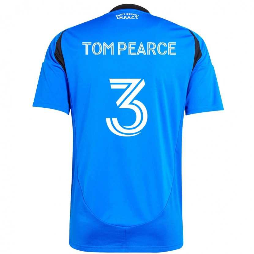 Danxen Hombre Camiseta Tom Pearce #3 Azul Oscuro Negro 1ª Equipación 2025/26 La Camisa